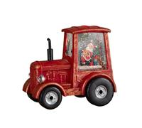 Samuel Alexander 15cm Light up Christmas Tractor Water Spinner with Santa & LEDs in Red Samuel Alexander Red