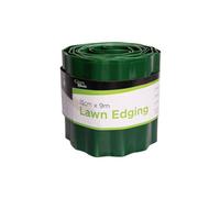 Samuel Alexander 15Cm X 9M Large Plastic Corrugated Lawn Garden Edging Border In Green