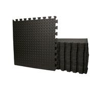 Samuel Alexander 16 Piece EVA Foam Floor Protective Floor Tiles / Mats 60x60cm For Gyms, Garages, Camping, Kids Play Matting, Hot Tub Flooring Mats & Samuel Alexander Black 600mm x 600mm