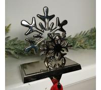 Samuel Alexander 16cm Premier Christmas Stocking Hanger Decoration in Snowflake Design