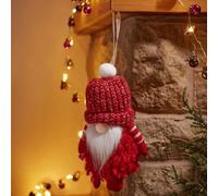Samuel Alexander 16Cm Red Gonk With Bobble Hat Hanging Christmas Pendant Decoration