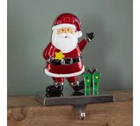 Samuel Alexander 17cm Santa Christmas Stocking Hanger with Weighted Base in Red Samuel Alexander Red