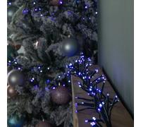 18.5m 1440 LED Christmas Cluster Multi-Action String Lights with Timer in Blue, Purple & White