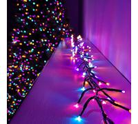 18.5m 1440 LED Christmas Cluster Multi-Action String Lights with Timer in Rainbow