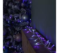 Samuel Alexander 18.7M 750 Led Treebrights Christmas String Lights On Clear Cable With Timer In Blue, Purple & White