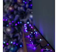 18.7m 750 LED TreeBrights Christmas String Lights with Timer in Blue, White & Purple