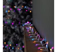 18.7m 750 LED TreeBrights Christmas String Lights with Timer in Rainbow on Clear Cable