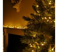 18.7m 750 LED TreeBrights Christmas String Lights with Timer in Vintage Gold on Clear Cable