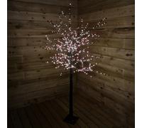 Samuel Alexander 180Cm 6Ft Christmas Lit Black Twig Tree Red Berry 600 Warm White Led