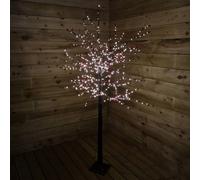 Samuel Alexander 180cm 6ft Christmas Lit Black Twig Tree Red Berry 600 Warm White LED Samuel Alexander Red