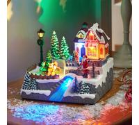 Samuel Alexander 18cm Light up Christmas Gift Shop Snow Scene with Music and LEDs