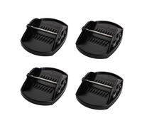 Samuel Alexander 18cm x 14cm Set of 4 Black Heavy Duty Caravan Corner Steady Feet Jack Pads