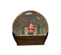 Samuel ALEXANDER 19cm Battery Operated Light up Christmas Water Dome with Santa & Snowman Scene