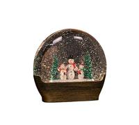 Samuel ALEXANDER 19cm Battery Operated Light up Christmas Water Dome with Snowmen & Trees Scene