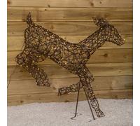 Samuel Alexander 1M Light Up Prancing Doe Christmas Reindeer With 220 Warm White Leds & Timer