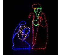 Samuel Alexander 1M Premier Nativity Scene Multicoloured Led Rope Light Silhouette Outdoor Christmas Decoration