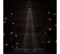Samuel ALEXANDER 2.1m Light up Christmas Pyramid Cone Tree with 580 Multi-Action White & Warm White LEDs