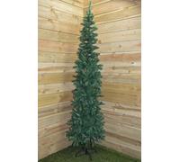 Samuel Alexander 2.2M (7.5Ft) Premier Plain Green Spruce Pine Slim Christmas Tree With Stand