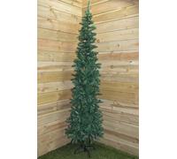 Samuel Alexander 2.2m (7.5ft) Premier Plain Green Spruce Pine Slim Christmas Tree with Stand Samuel Alexander Green
