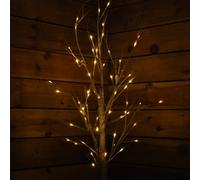 Samuel Alexander 2.4M (8Ft) Indoor Outdoor Christmas Lit Birch Tree With 136 Warm White Leds