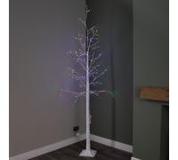 Samuel Alexander 2.4m Light up Christmas Birch Tree with 136 Multi-Coloured LEDs Samuel Alexander Multicolor