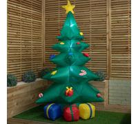 Samuel Alexander 2.4M Tall Light Up Christmas Tree Inflatable With Presents And Leds