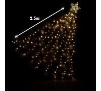 2.5m Shooting Star 247 Warm White LED Decoration - White
