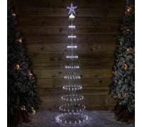 Samuel Alexander 2.5M Light Up Christmas Cone Tree With 320 White Leds And Timer Function