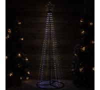 Samuel Alexander 2.5M Light Up Christmas Pyramid Cone Tree With 835 Multi-Action White & Warm White Leds