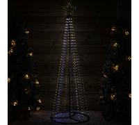 Samuel Alexander 2.5m Light up Christmas Pyramid Cone Tree with 835 Multi-Action White & Warm White LEDs