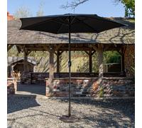 Samuel Alexander 2.7M Black Havana Garden Patio Parasol With Crank Handle