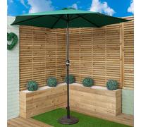 Samuel Alexander 2.7m Green Havana Garden Patio Parasol with Crank Handle & Cover Samuel Alexander Green