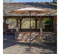 Samuel Alexander 2.7M Havana Garden Patio Parasol With Crank Handle And Cover In Beige