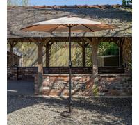 Samuel Alexander 2.7m Havana Garden Patio Parasol with Crank Handle and Cover in Beige