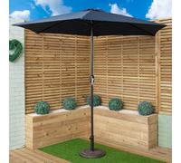 Samuel Alexander 2.7M Havana Garden Patio Parasol With Crank Handle And Cover In Blue