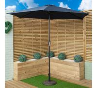 Samuel Alexander 2.7m Havana Garden Patio Parasol with Crank Handle and Cover in Blue