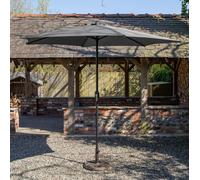 Samuel Alexander 2.7M Havana Garden Patio Parasol With Crank Handle And Cover In Grey