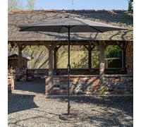 Samuel Alexander 2.7m Havana Garden Patio Parasol with Crank Handle and Cover in Grey