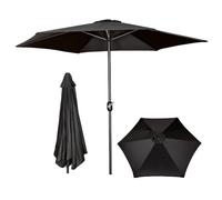 Samuel ALEXANDER 2.7m Havana Garden Patio Parasol with Crank Handle in Black