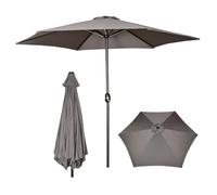 Samuel ALEXANDER 2.7m Havana Garden Patio Parasol with Crank Handle in Grey