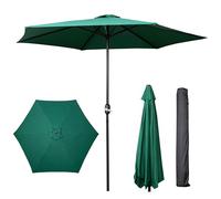 Samuel ALEXANDER 2.7m Havana Garden Patio umbrella Parasol with Crank Handle and Cover (Green)