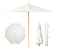 Samuel ALEXANDER 2.7m Outdoor Wooden Garden Parasol Sun Shade with Carry Bag