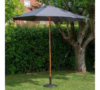 Samuel Alexander 2.7m Outdoor Wooden Garden Parasol Sun Shade with Carry Bag in Grey