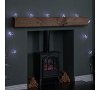 Samuel Alexander 2.7M Set Of 10 Twinkling Christmas Starburst String Lights With 200 White Leds