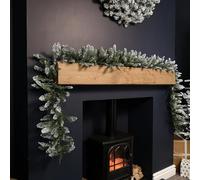 2.7m x 25cm Snow Tipped Plain Christmas Garland with 200 Tips