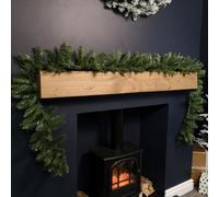 Samuel Alexander 2.7M X 25Cm Plain Green Christmas Garland With 200 Bullet Tips