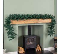 Samuel Alexander 2.7m x 25cm Plain Green Christmas Garland with 200 Tips | Size: 2.7m x 25 cm Samuel Alexander Green 2.7m x 25 cm