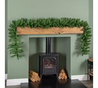 Samuel Alexander 2.7m x 30cm Plain Green Christmas Garland with 260 Bullet Tips | Size: 2.7m x 30 cm Samuel Alexander Green 2.7m x 30 cm