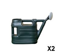 Samuel Alexander 2 Pack of 6.5L Ward Garden Watering Can With Rose in Green Samuel Alexander Green