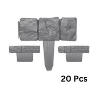 Samuel Alexander 2 x 23cm 10 Piece Grey Cobble Stone Effect Garden Edging Boarder